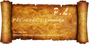 Pánczél Levente névjegykártya