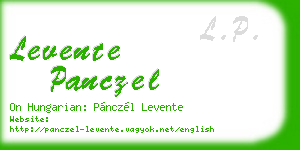 levente panczel business card
